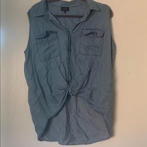 Denim Button Down Tank